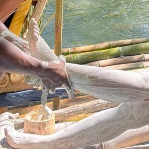 bamboo rafting & limestone massage